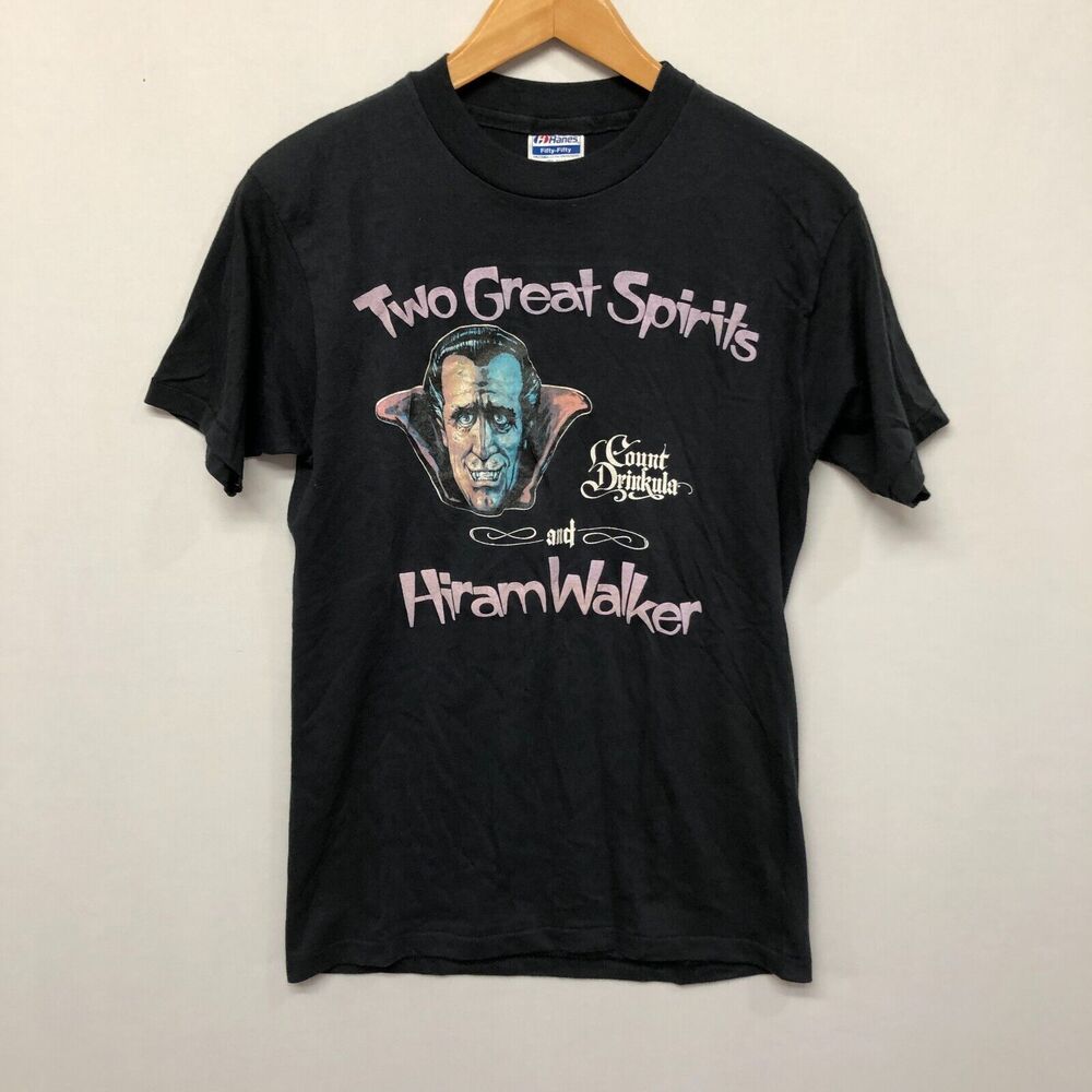 Vintage Count Drinkula & Hiram Walker T-Shirt Tee Size Medium 80s B308 -29
